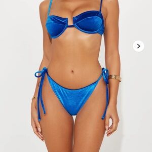 Fashion Nova Electric Blue Bikini Set